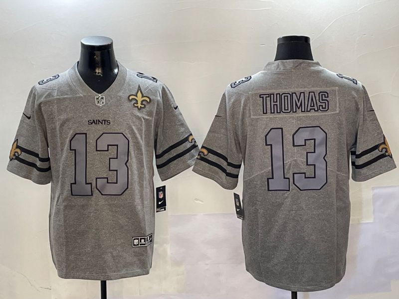 Men New Orleans Saints #13 Thomas Grey Throwback 2024 Nike Limited NFL Jersey style 4->new orleans saints->NFL Jersey